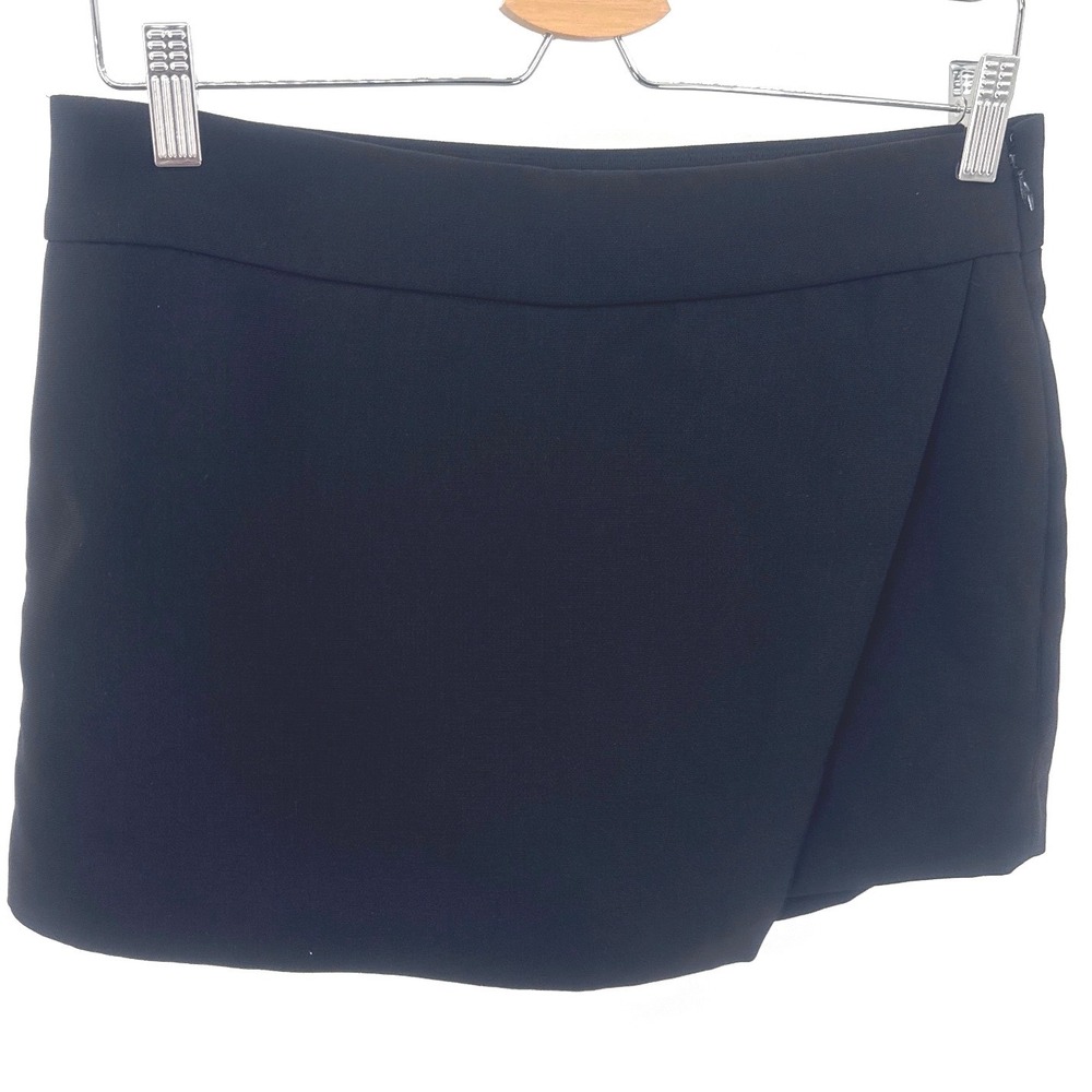 J.Crew Womens Black Wrap Front Skort Women's Size 4 Mini Skirt Shorts - Picture 2 of 6